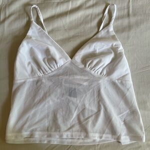 Wild Fable White Mesh Top